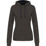 Kariban - K465 - Damessweater - Dark Grey / Black - Met Capuchon