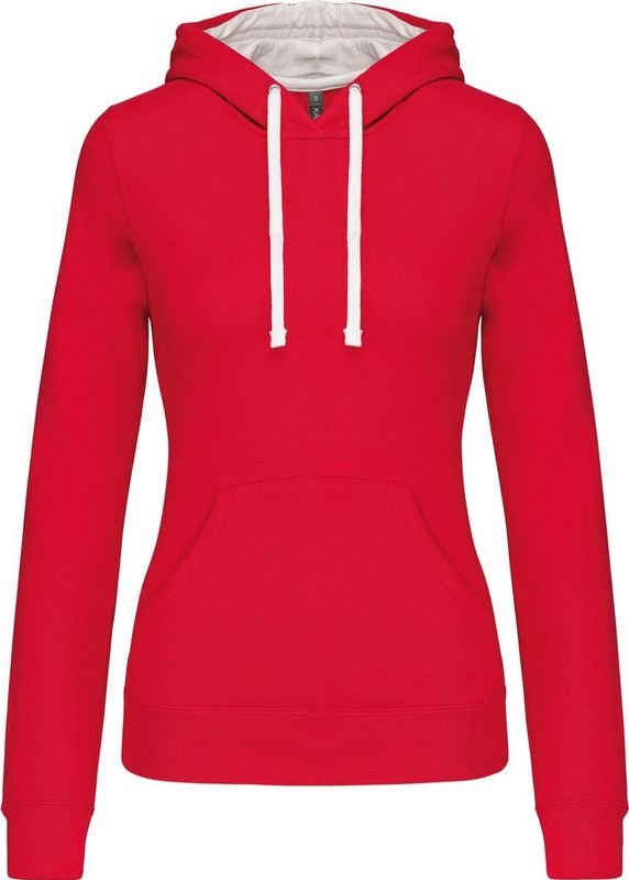 Kariban - K465 - Damessweater - Rood - Met Capuchon