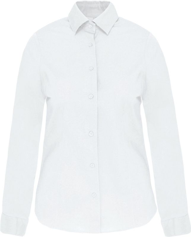 Kariban - K530 - Blouse - White - 97% Katoen / 3% Elasthan