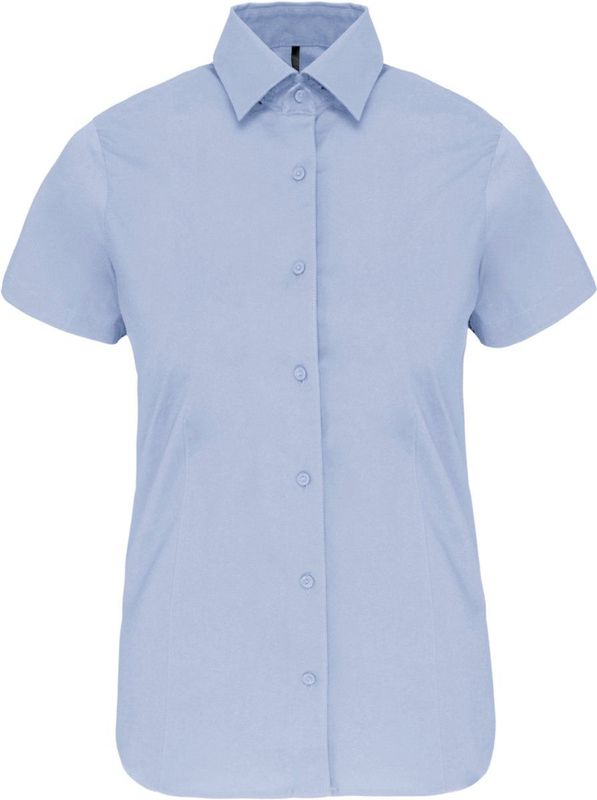 Kariban - K532 - Blouse - Lichtblauw - Korte Mouwen