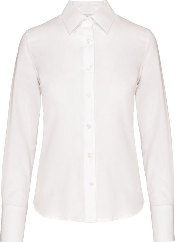 Kariban - K538 - Blouse - Wit - Lange Mouwen