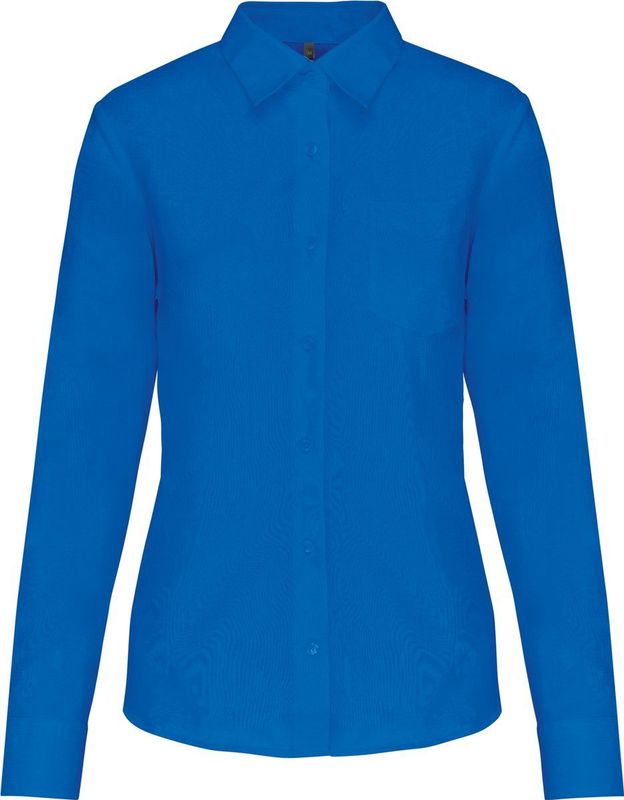 Kariban Overhemd in onderhoudsvriendelijk polykatoen-popeline dames K549 - Light Royal Blue - 3XL