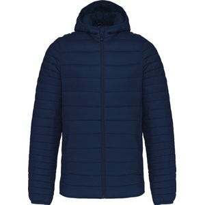 Outdoorjas 'Lightweight Hood Padded' merk Kariban Donkerblauw - 4XL