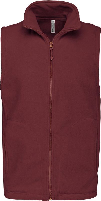 Kariban - Fleecebodywarmer 'Luca' - Wine - Lichtgewicht - 100% Microfleece