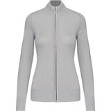 Kariban Dames cardigan met rits K962 - Grey Melange - XS