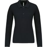 Kariban - K257 - Piqué-damespolo - Black - Lange Mouwen