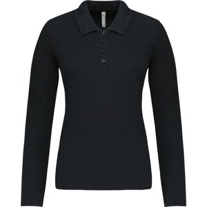 Kariban - K257 - Piqué-damespolo - Black - Lange Mouwen