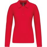 Kariban - K257 - Damespolo - Rood - 100% Voorgekrompen Piquékatoen