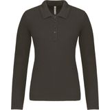 Kariban - Piqué Damespolo - Lange Mouwen - Dark Grey