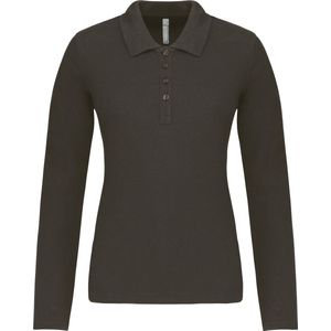 Kariban - Piqué Damespolo - Lange Mouwen - Dark Grey