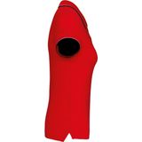 Kariban Damespolo K251 - Rood / Marine / Wit - Korte Mouwen