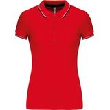 Kariban Damespolo K251 - Rood / Marine / Wit - Korte Mouwen