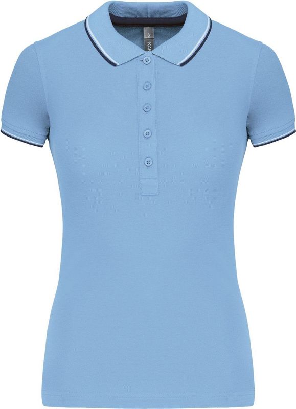 Kariban - K251 - Damespolo - Sky Blue - Korte Mouwen