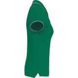 Kariban - K251 - Damespolo - Kelly green/Light grey/White - Korte Mouwen