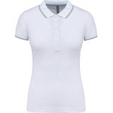 Kariban - K251 - Damespolo - Wit - Korte Mouwen