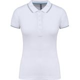 Kariban - K251 - Damespolo - Wit - Korte Mouwen
