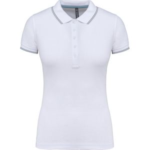 Kariban - K251 - Damespolo - Wit - Korte Mouwen