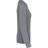 Kariban - K481 - Damessweater - Grey Heather - BIO - Ronde Hals - Raglanmouwen