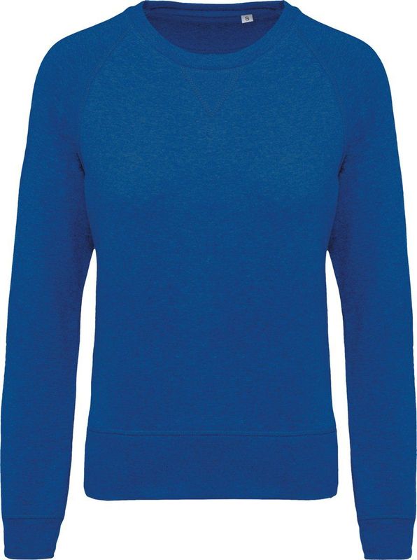 Kariban - K481 - Damessweater - Ocean Blue Heather - Ronde Hals - Raglanmouwen