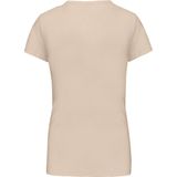 Kariban Dames T-shirt V-hals Korte Mouwen K381 - Light Sand