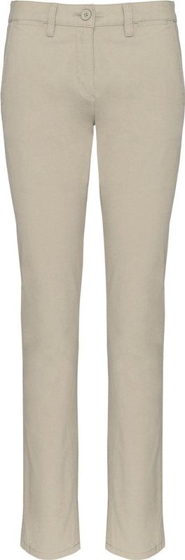 Kariban Dameschinobroek - Beige - 98% Twillkatoen / 2% Elasthan