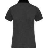 Kariban - K261 - Poloshirt - Dark Grey Heather / Black - 100% Gekamd Katoen Enzymgewassen