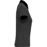 Kariban - K261 - Poloshirt - Dark Grey Heather / Black - 100% Gekamd Katoen Enzymgewassen