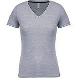 Kariban - K394 - Dames T-shirt - Oxford Grey - V-hals - Piqué