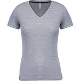 Kariban - K394 - Dames T-shirt - Oxford Grey - V-hals - Piqué