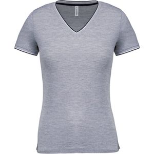 Kariban - K394 - Dames T-shirt - Oxford Grey - V-hals - Piqué