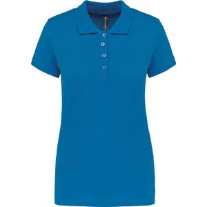 Kariban Piqué-damespolo korte mouwen K255 - Tropical Blue - XL
