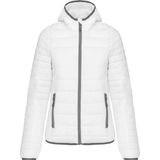 Kariban - K6111 - Tussenjas - Wit - Lichtgewicht Gewatteerd Met Capuchon