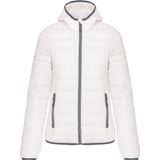 Kariban - K6111 - Tussenjas - Wit - Lichtgewicht Gewatteerd Met Capuchon