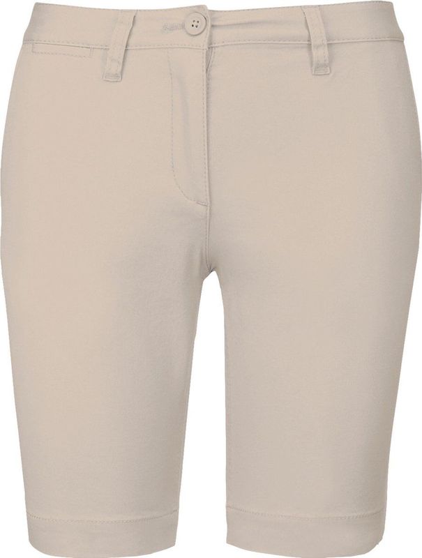 Kariban - Chino Bermuda's - Vrouw - 98% Keperstof - Moderne Snit