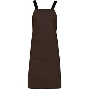 Schort/Tuniek/Werkblouse Unisex One Size Kariban Chocolate 100% Katoen