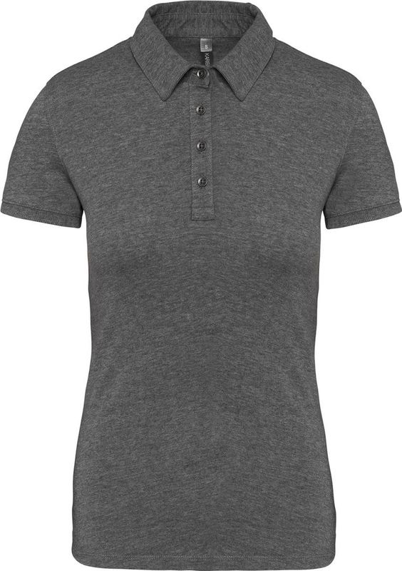 Kariban - K263 - Damespolo - Grey Heather - Korte Mouwen
