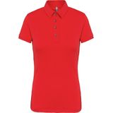 Kariban - K263 - Damespolo - Rood - Korte Mouwen