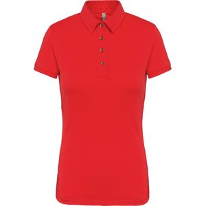 Kariban - K263 - Damespolo - Rood - Korte Mouwen
