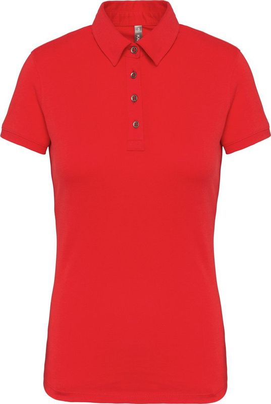Kariban - K263 - Damespolo - Rood - Korte Mouwen