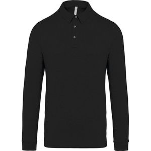 Kariban Herenpolo lange mouwen van jersey K264 - Black - S
