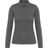 Kariban - K265 - Damespolo - Grey Heather - Lange Mouwen