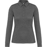 Kariban - K265 - Damespolo - Grey Heather - Lange Mouwen