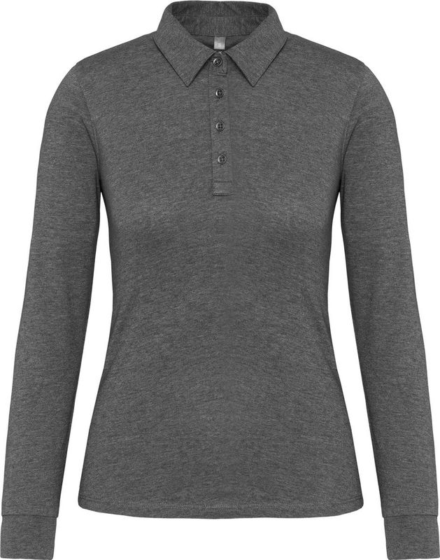 Kariban - K265 - Damespolo - Grey Heather - Lange Mouwen