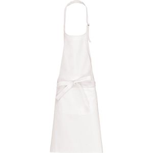 Schort/Tuniek/Werkblouse Unisex One Size Kariban White 100% Katoen