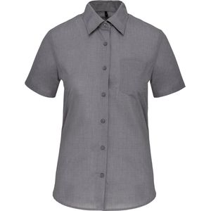 Kariban Overhemd - Marl Storm Grey - Polykatoen - Korte Mouwen