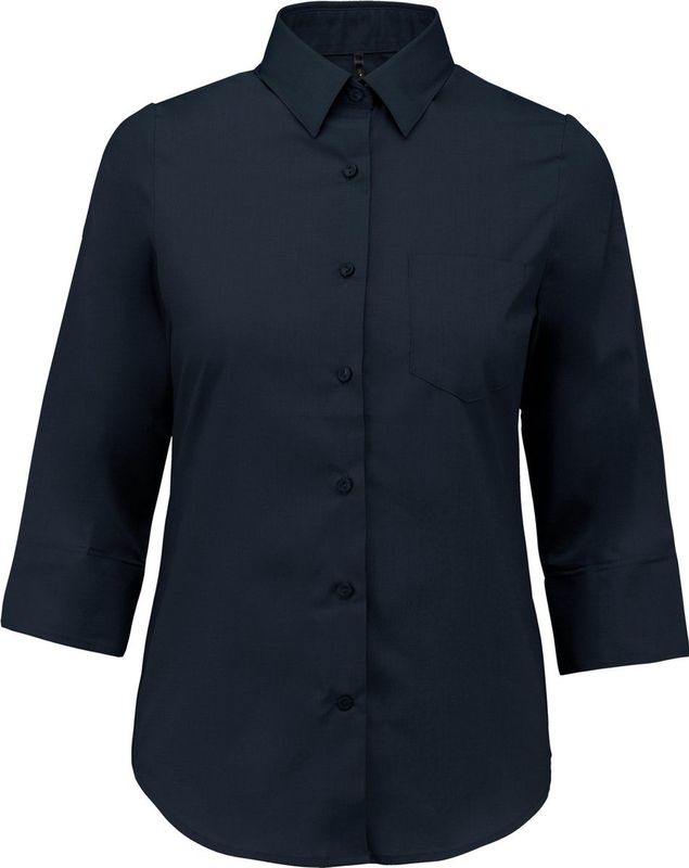 Kariban - K558 - Overhemd - Navy - 3/4-mouwen - Onderhoudsvriendelijk Polykatoen