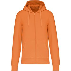 Ecologische Herenhoodie met capuchon en ritssluiting Kariban Light Orange