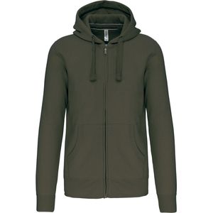 Kariban Hooded Sweater Met Rits K454 - Dark Khaki
