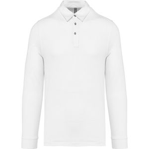 Kariban Herenpolo lange mouwen van jersey K264 - White - M