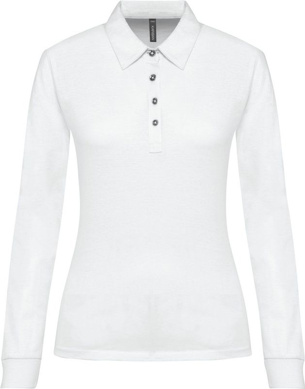 Kariban - Damespolo - Grey Heather - Jersey met Lange Mouwen